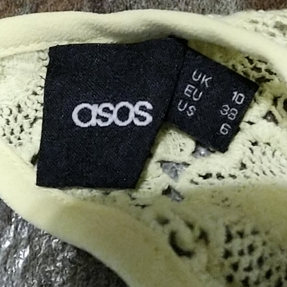 Asos Romper Neon Lemon Yellow Size 6 S M - Picture 3 of 3